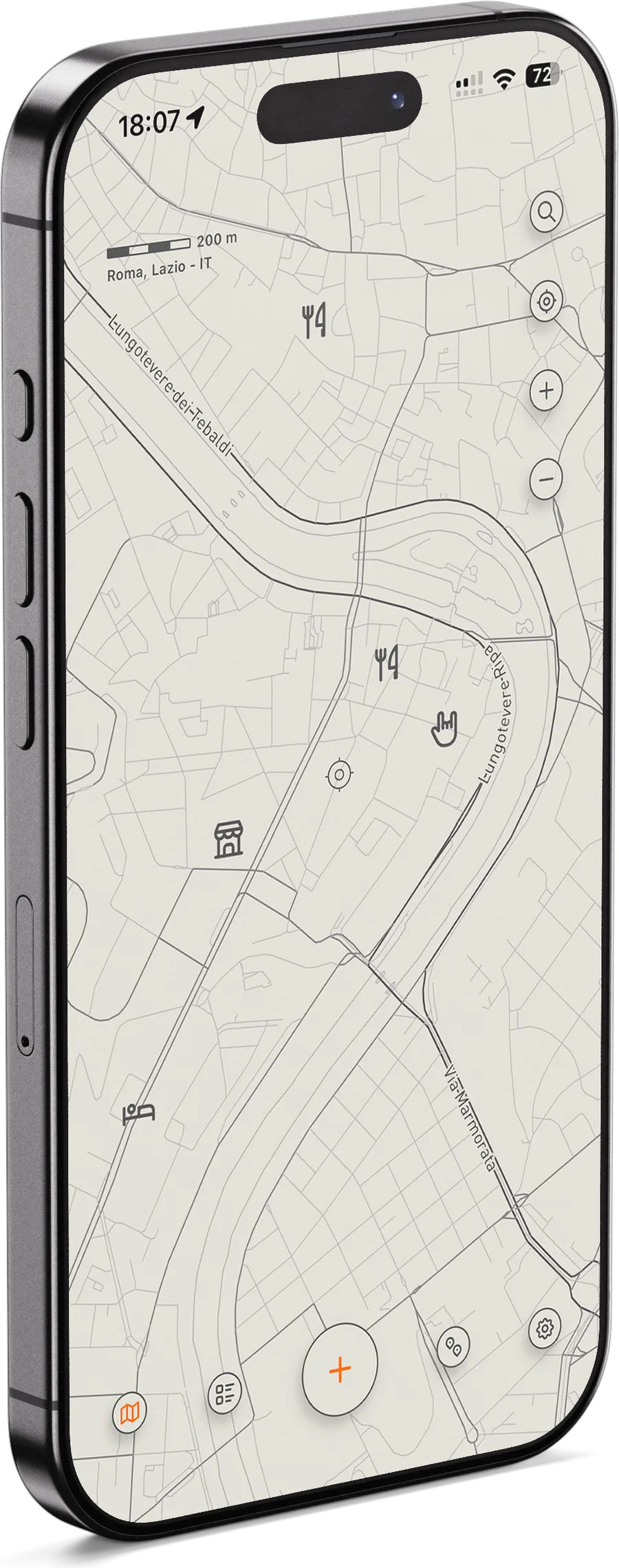 Pinda showing place types on the map